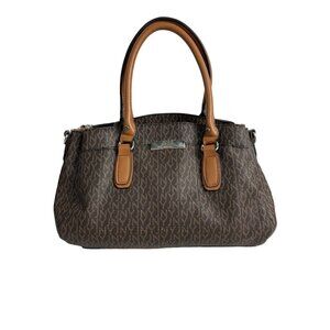 Jones New York Women's Tan Brown Signature Print Handbag Sz M